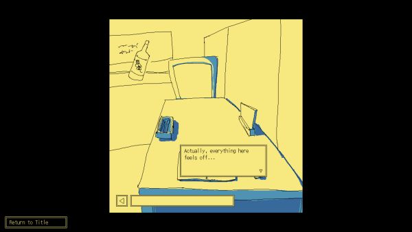 Screenshot of player's table in Enjoy the Diner, with player saying, 'Actually, everything here feels off...'